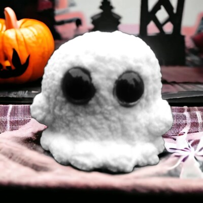 Crochet Ghost-Halloween Decor-Stuffed Animal-Plushie-Amigurumi-Unique Gift-Halloween Lover-Spooky- Fall Decor-Birthday Gift-Christmas Gift - image2